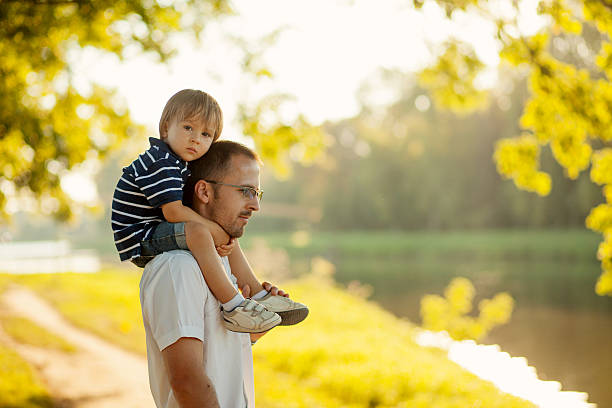 istock Father and son portrait 184072603