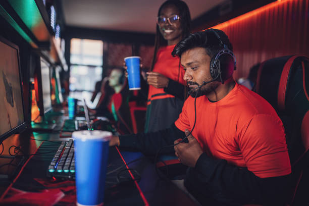istock Professional eSports Team Taking A Brake With Refreshing Drink 1840733772