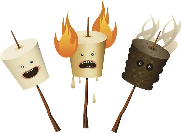 Vector illustration of Marshmallow Characters