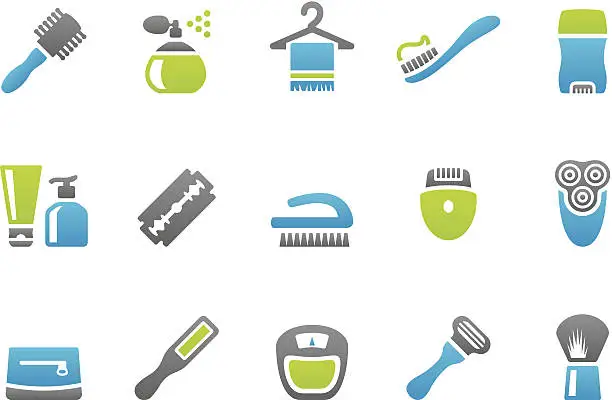 Vector illustration of Stampico icons - Body Care