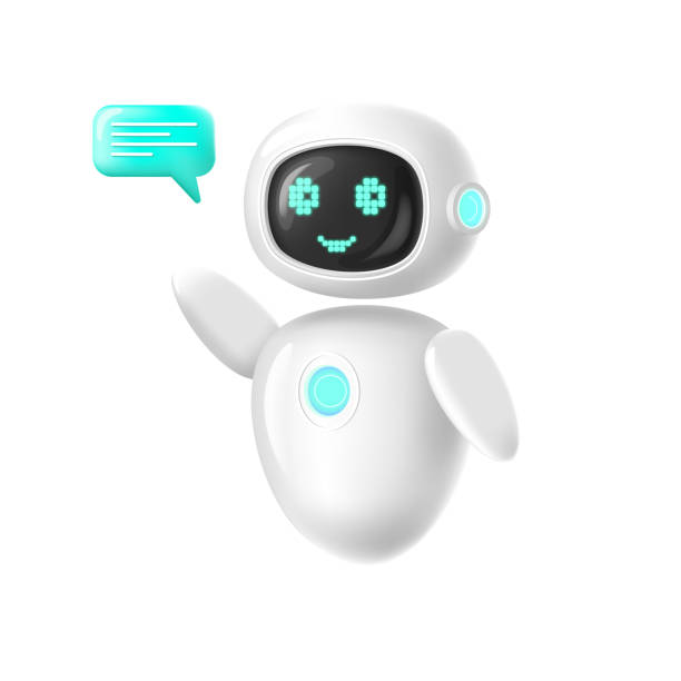Chatbot assistant vector art illustration