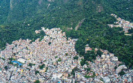 Rocinha is the largest favela in Brazil, located in Rio de Janeiro.