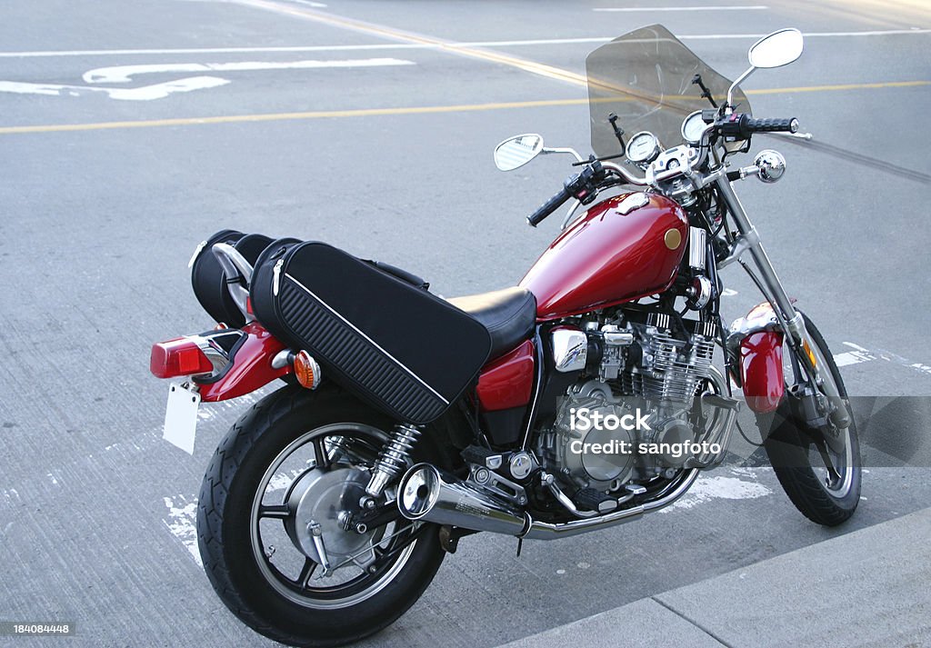 Motorbike Motorbike parked on the street. Motorcycle Stock Photo