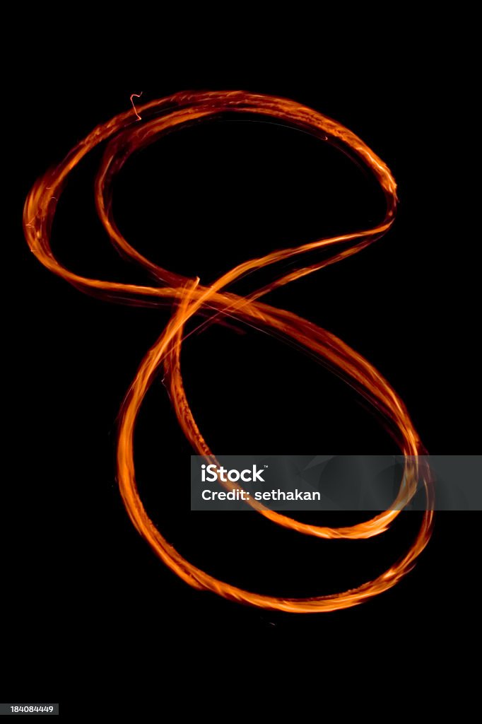 I numeri in fiamme 8 - Foto stock royalty-free di Calore - Concetto