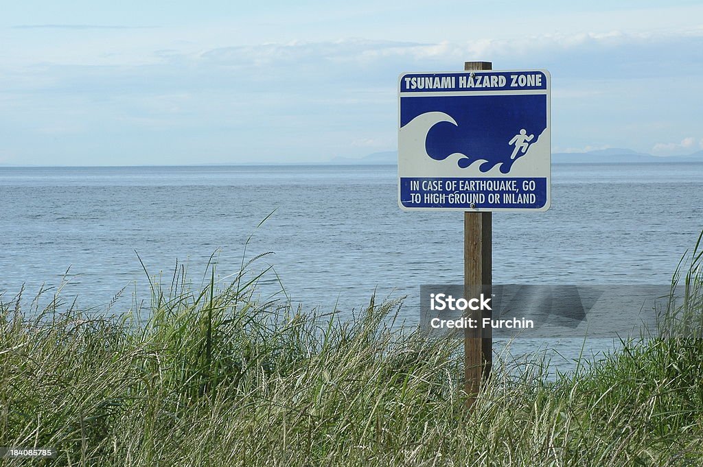 Tsunami Hazard Zone - Lizenzfrei Blau Stock-Foto