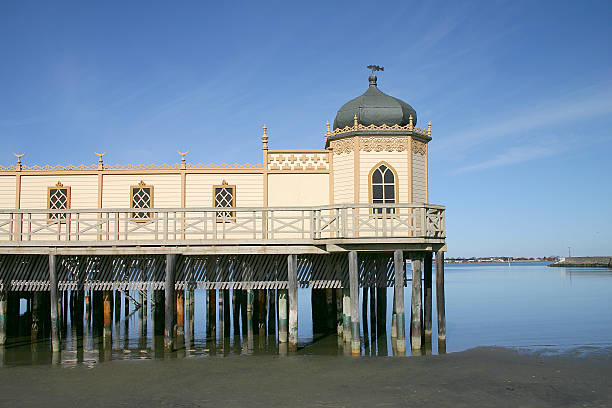 Sauna and bathing house 2 Sauna house on stilts built at end of last century on west coast of Sweden. swedish sauna stock pictures, royalty-free photos & images