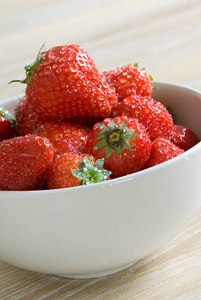 Cup of Strawberries stock photo