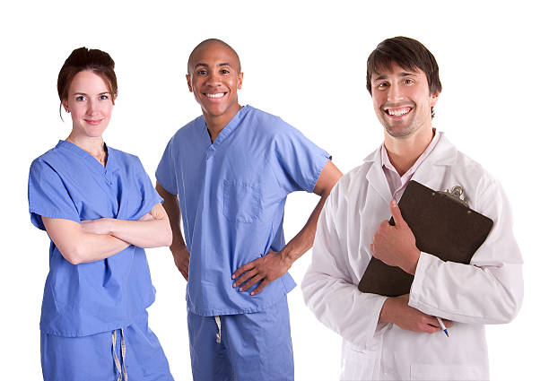 istock Male Doctor with Nurses 184087440