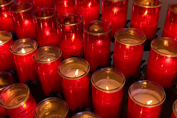 istock Catholic Prayer Candles in a Church 184088016