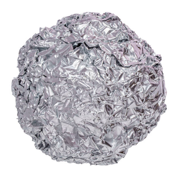 istock Crumpled aluminum foil isolated 1840881593
