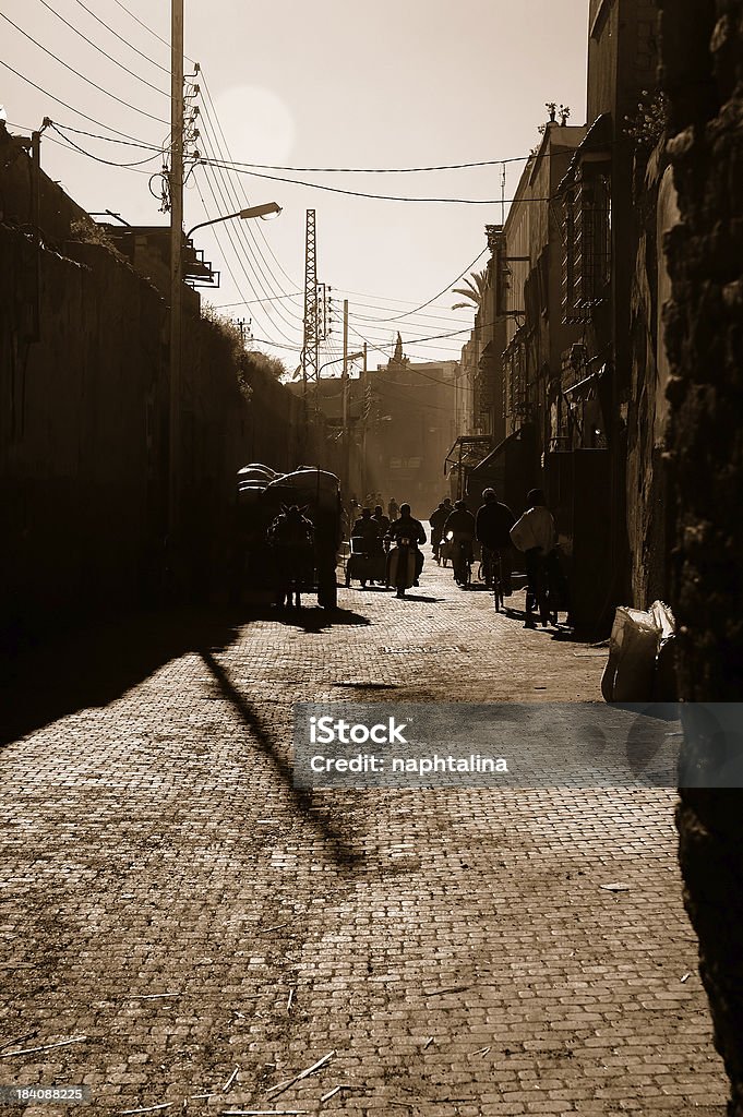 Marrakech street, seppia vired - Foto stock royalty-free di Africa