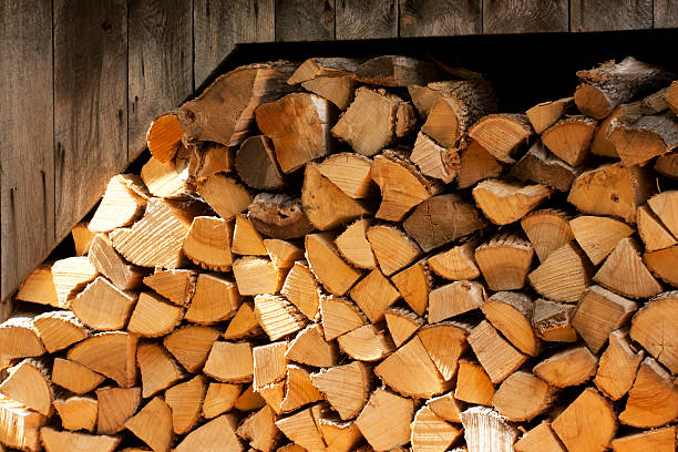 istock Woodpile in Shed 184089067