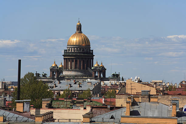 View over the roofs and dome of St Isaac's Cathedral