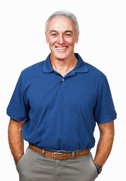 istock Senior man standing and smiling 184089709