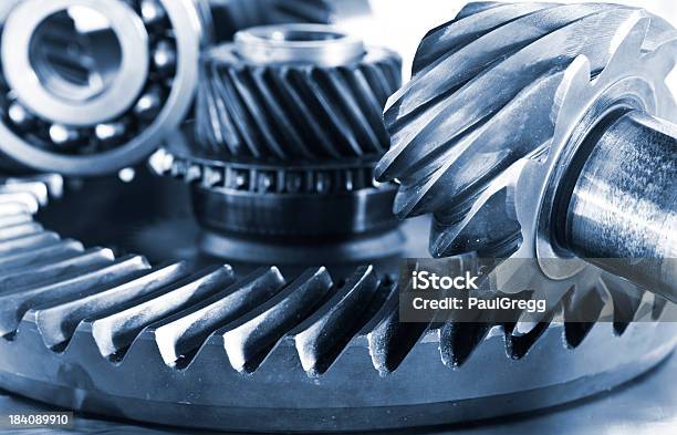 Engineering Background Of Gears Stock Photo - Download Image Now - Ball Bearing, Pinion, Mining - Natural Resources