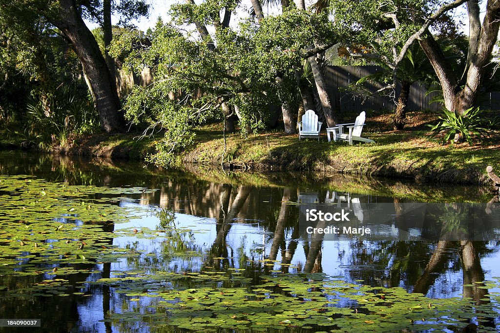 Étang-paisible après-midi dans la Floride - Photo de Sarasota libre de droits