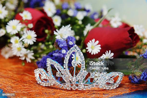 Tiara And Flowers Stock Photo - Download Image Now - Beauty Contest, Crown - Headwear, Prom