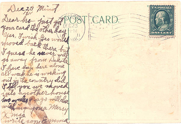 istock Vintage postcard with Christmas greeting 184090217
