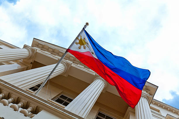 embaixada das filipinas - philippino flag - fotografias e filmes do acervo