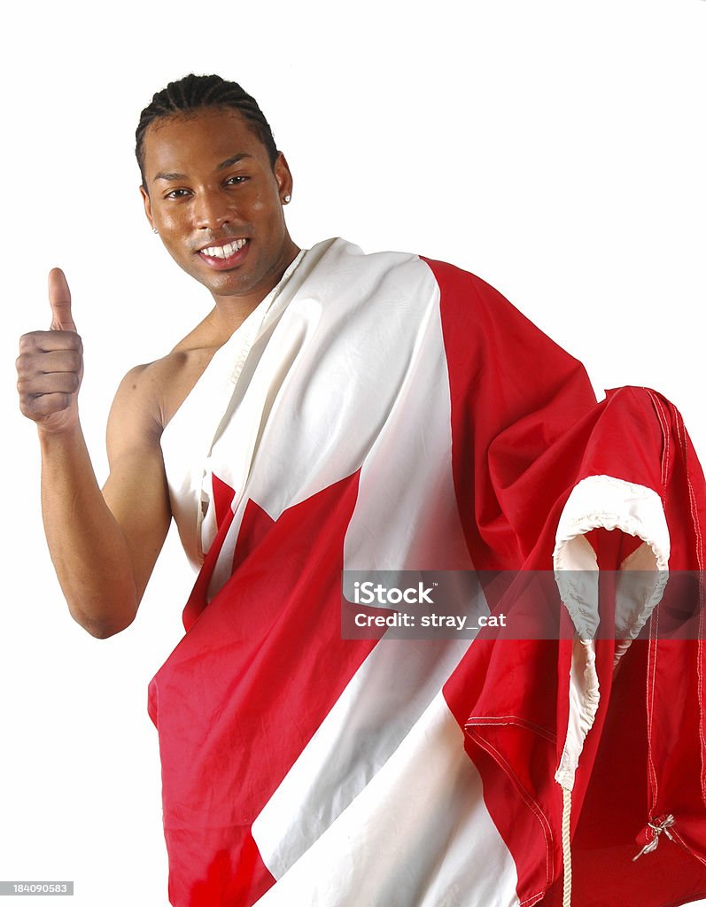 Canadian Pollice in su - Foto stock royalty-free di A petto nudo