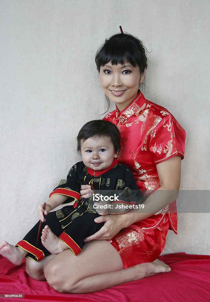 Chinesische Mutter und Kind - Lizenzfrei Chinesisches Neujahr Stock-Foto