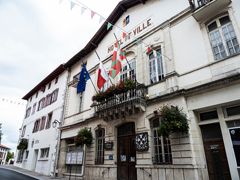 City Hall, Hasparren, Basque Country, France.