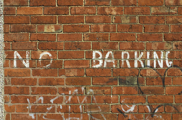 istock Humour no barking wall graffiti for dogs 184090800