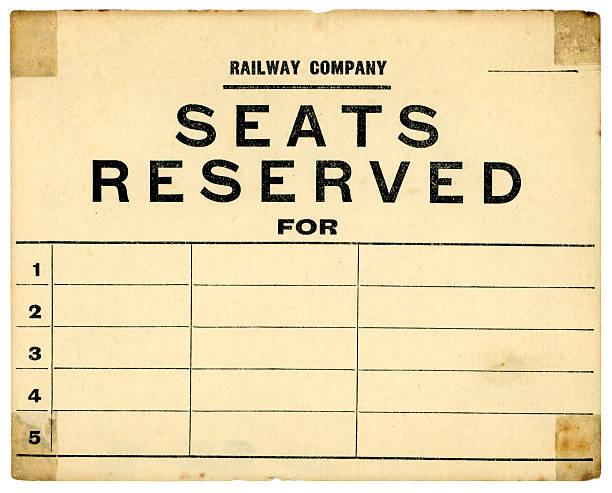 istock Railway company seat reservation form 184091099