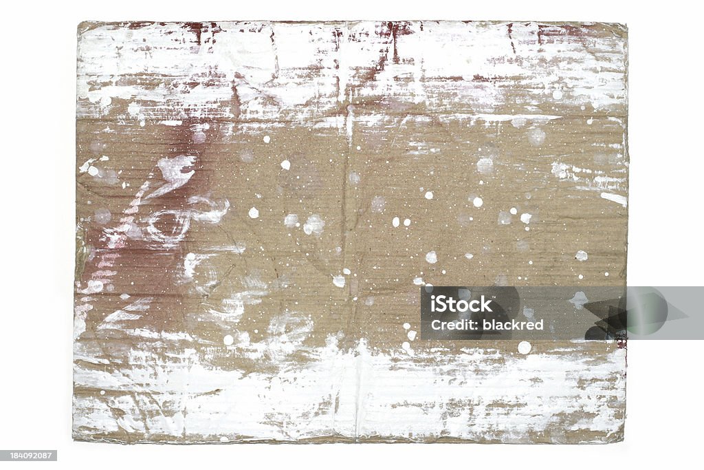 Grungy Cardboard Grungy cardboard with white paint on it. Isolated on white background.Similar images - Art Stock Photo