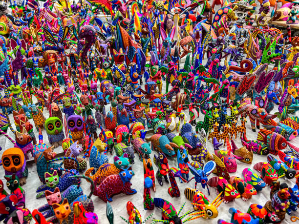 Mexican alebrijes and decorations