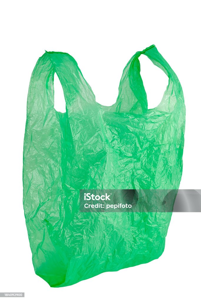 Gestell aus grünem Kunststoff-Tasche - Lizenzfrei Plastiktüte Stock-Foto