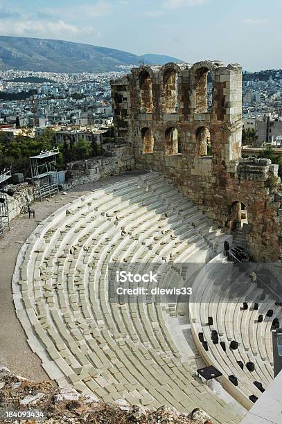 Teatro Grego Acrópole - Fotografias de stock e mais imagens de Acrópole - Atenas - Acrópole - Atenas, Anfiteatro, Arcaico