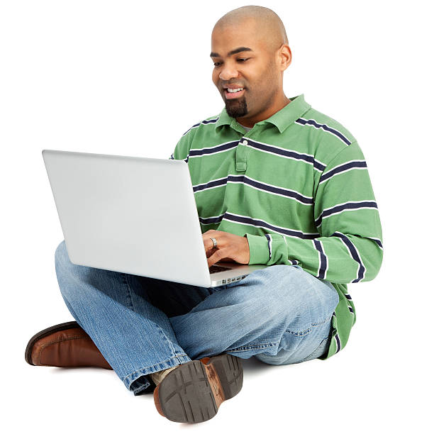 istock African American Man with Laptop 184093631