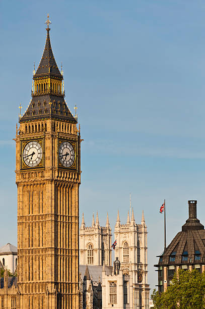 londres icónico referências big ben abadia de westminster - city of westminster big ben london england whitehall street imagens e fotografias de stock