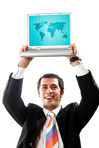 istock Businessman Holding a Laptop 184093799