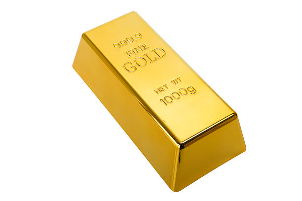 Gold Ingot with clipping path Gold Ingot on a white background. ingot photos stock pictures, royalty-free photos & images