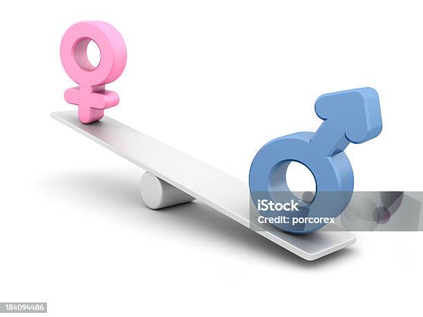 Gender Balance Stock Photo - Download Image Now - Balance, Blue, Comparison