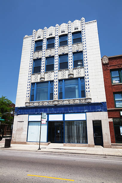 istock Art Moderne Landmark Building in Albany Park, Chicago 184095842