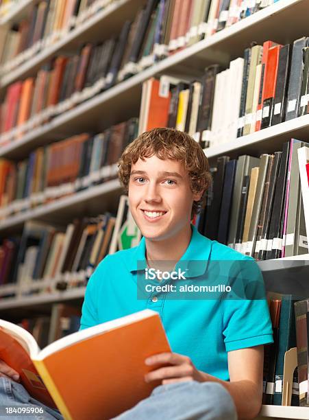 Caucasian Student Reading A Book Stock Photo - Download Image Now - 20-29 Years, Adolescence, Adult