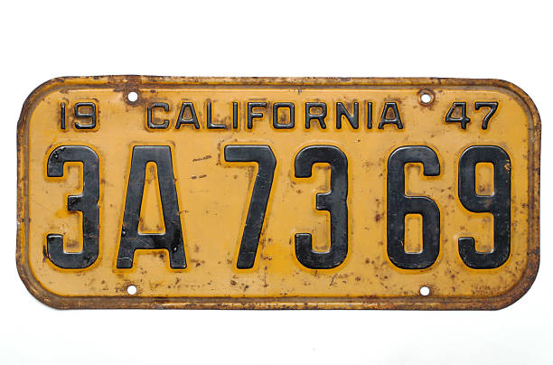 애니조나 라이센스 플레이트, 1947 - license plate metal rusty old 뉴스 사진 이미지