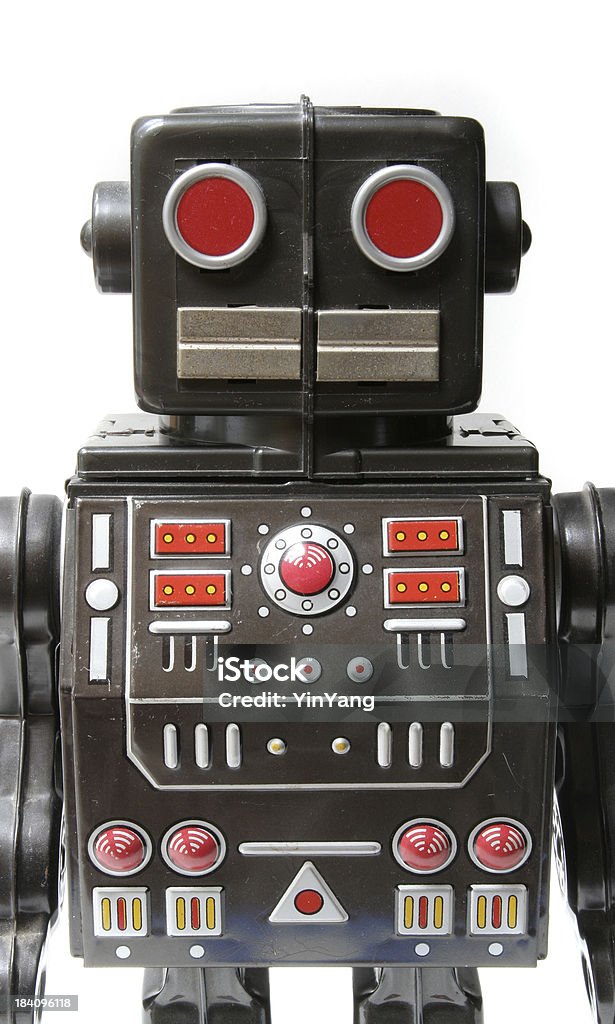 abortar conciencia dividendo Robot Anticuado Metal Juguete De Máquinas Con Equipo Y El Panel De Control  De Pecho Foto de stock y más banco de imágenes de Adulto - iStock
