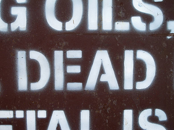 istock Stencil Sign of English Word DEAD 184096918