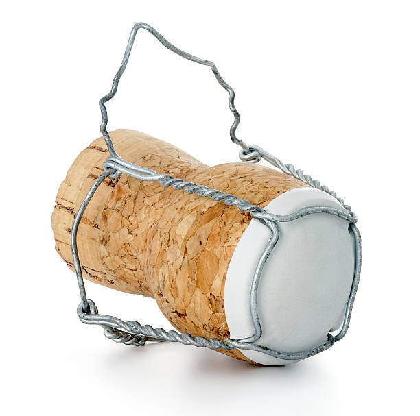 istock A single champagne cork isolated on a white background 184097053