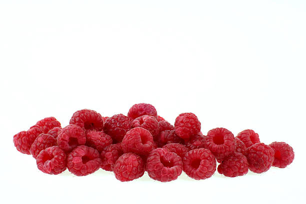 Fresh healthy raspberries stock photo