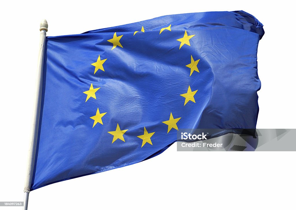 Aislado bandera de la UE - Foto de stock de Amarillo - Color libre de derechos