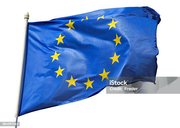 Isolado De Bandeira Da União Europeia - Fotografias de stock e mais imagens de Amarelo - Amarelo, Azul, Bandeira
