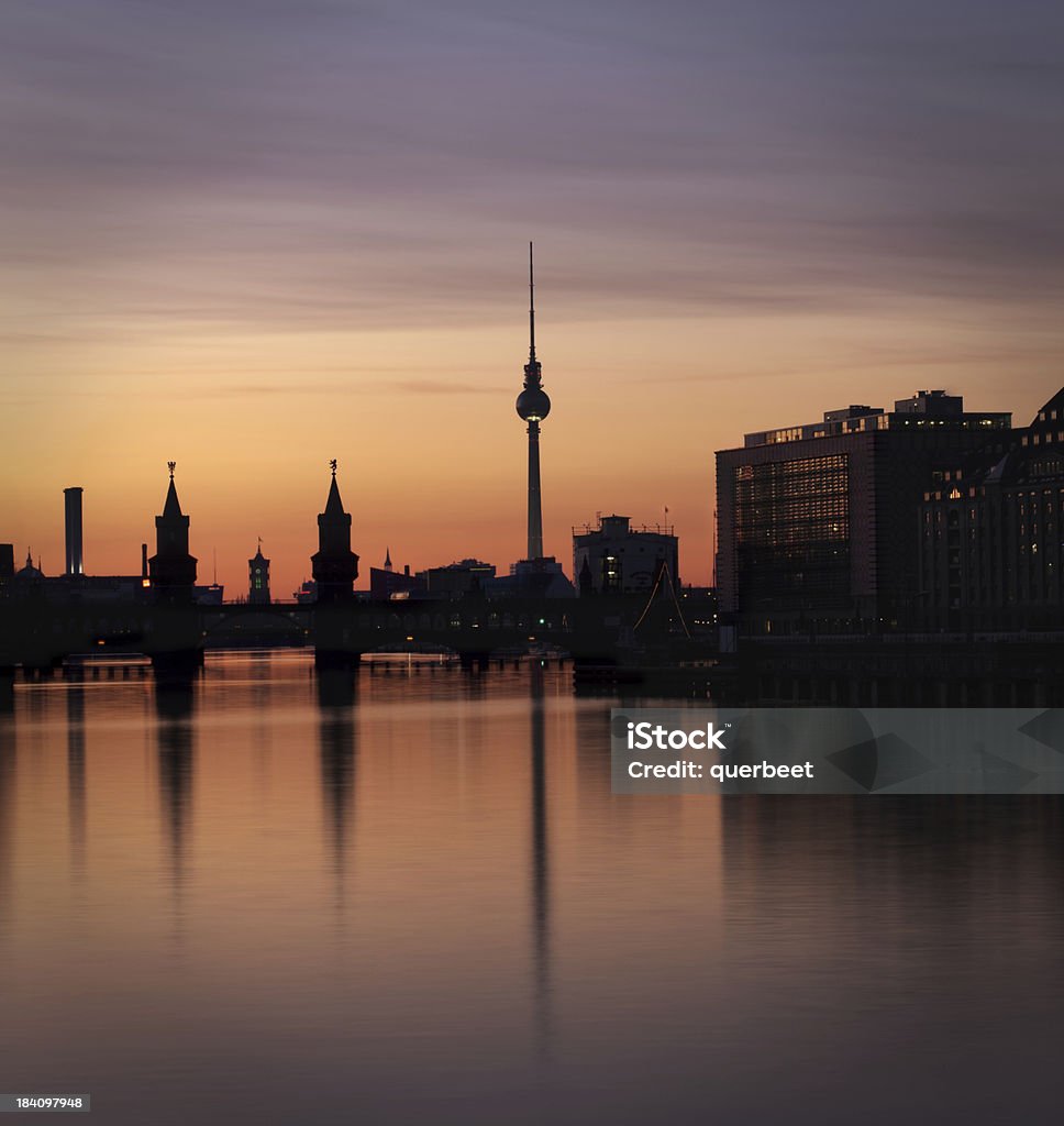 Berlino Panorama-Sprea - Foto stock royalty-free di Acqua