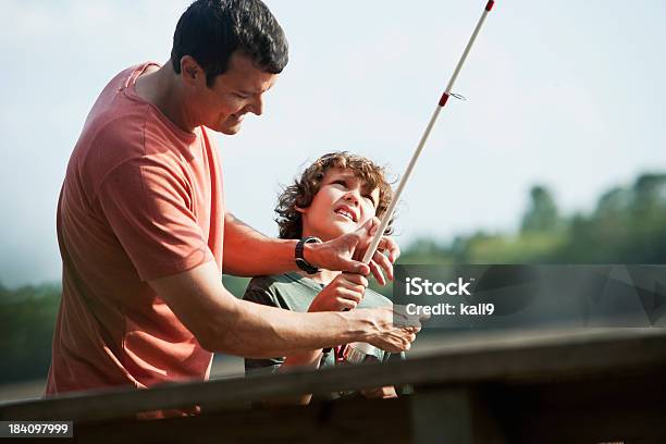 Father And Son Fishing Stock Photo - Download Image Now - Fishing, Men, 40-44 Years