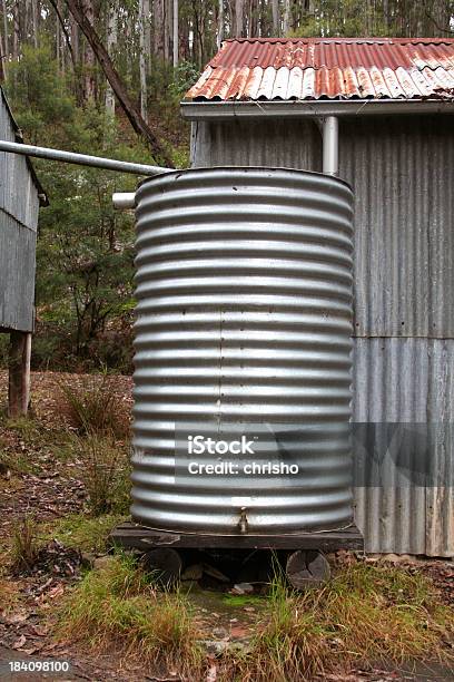 Rain Water Collection Tank Stock Photo - Download Image Now - Bush, Collection, Container