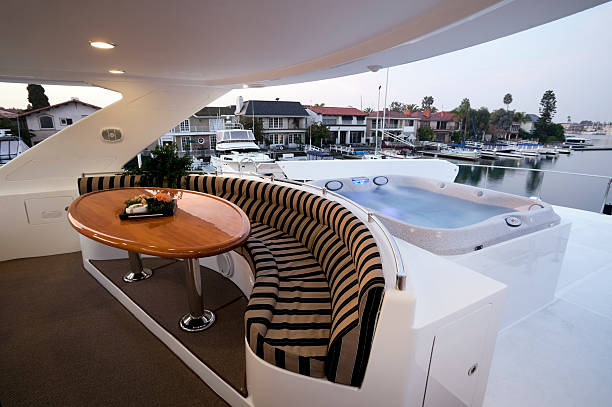 istock flybridge deck luxury motor yacht 184098306